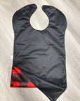Bavette imperméable évolutive 1 à 4 ans : noire et carreaux