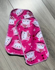 Papier toilette lavable : hiboux roses