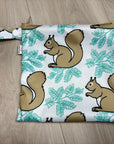 Sac imperméable, format sandwich avec ganse : écureuils