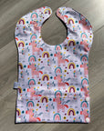 Licornes arc-en-ciel _ Bavette imperméable évolutive 5 à 12 mois