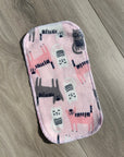 Papier toilette lavable : chats roses, gris, blancs