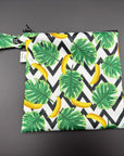 Sac imperméable, format sandwich avec ganse : bananes et feuilles
