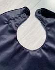 Bavette imperméable évolutive 1 à 4 ans : noire et melons