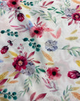 Sac imperméable, format moyen : fleurs roses