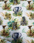 Animaux de la jungle _ Bavette imperméable évolutive 5 à 12 mois