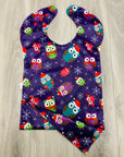 Hiboux d’hivers _ Bavette imperméable évolutive 1 à 4 ans