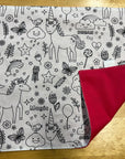 Licornes - Napperon à colorier, imperméable