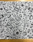 Astronautes - Napperon à colorier, imperméable