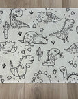 Dinosaures - Napperon à colorier, imperméable