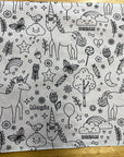 Licornes - Napperon à colorier, imperméable