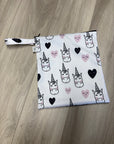 Cœurs et licornes _ sac imperméable moyen
