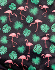 Flamants roses fond noir _ Bavette imperméable évolutive 5 à 12 mois