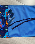 Napperon à lunch imperméable : dinos bleus