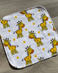 Lingettes / essuie tout / serviettes de table en flanelle : girafes