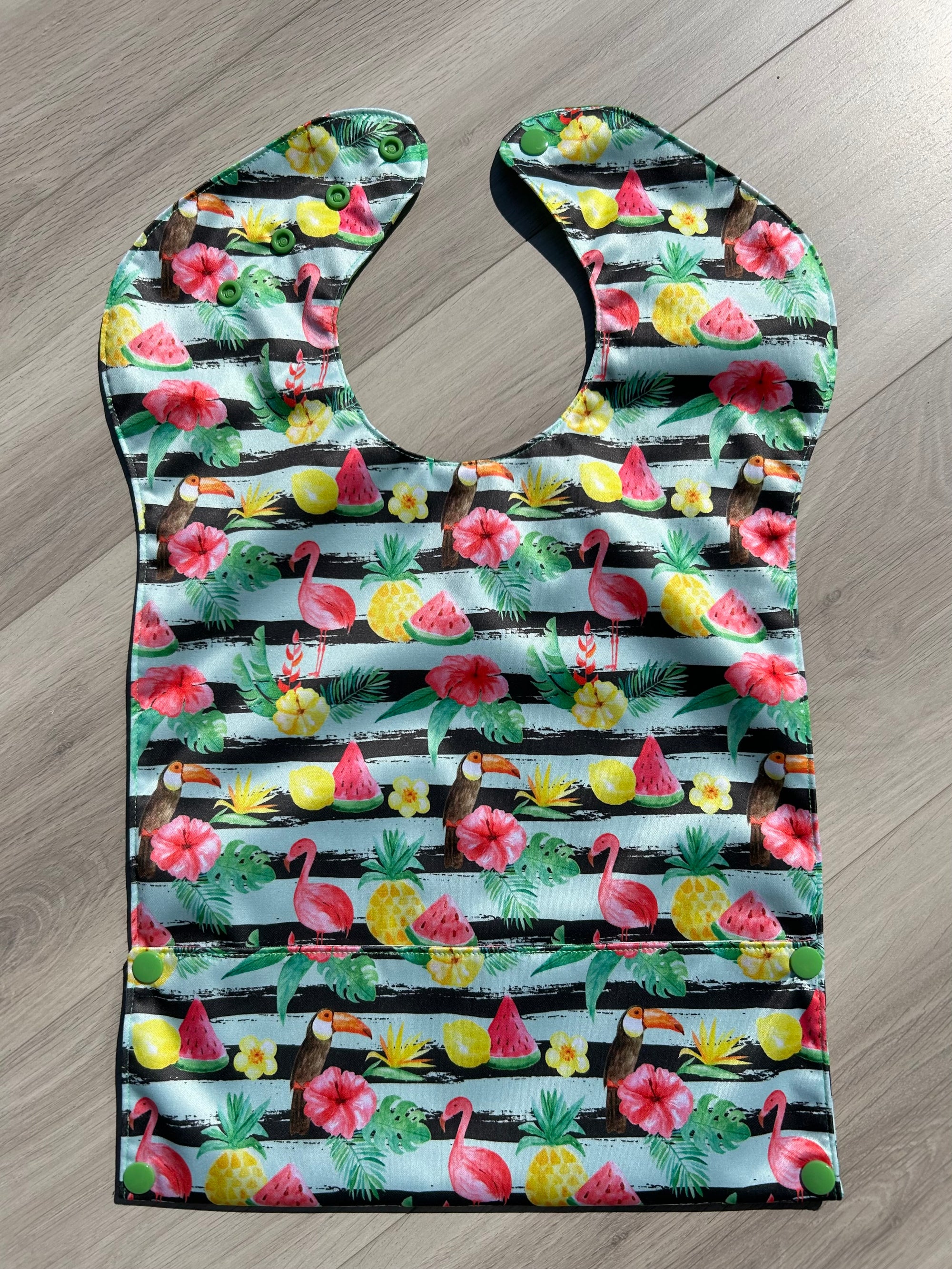 Bavette imperméable évolutive 1 à 4 ans :  tropicale