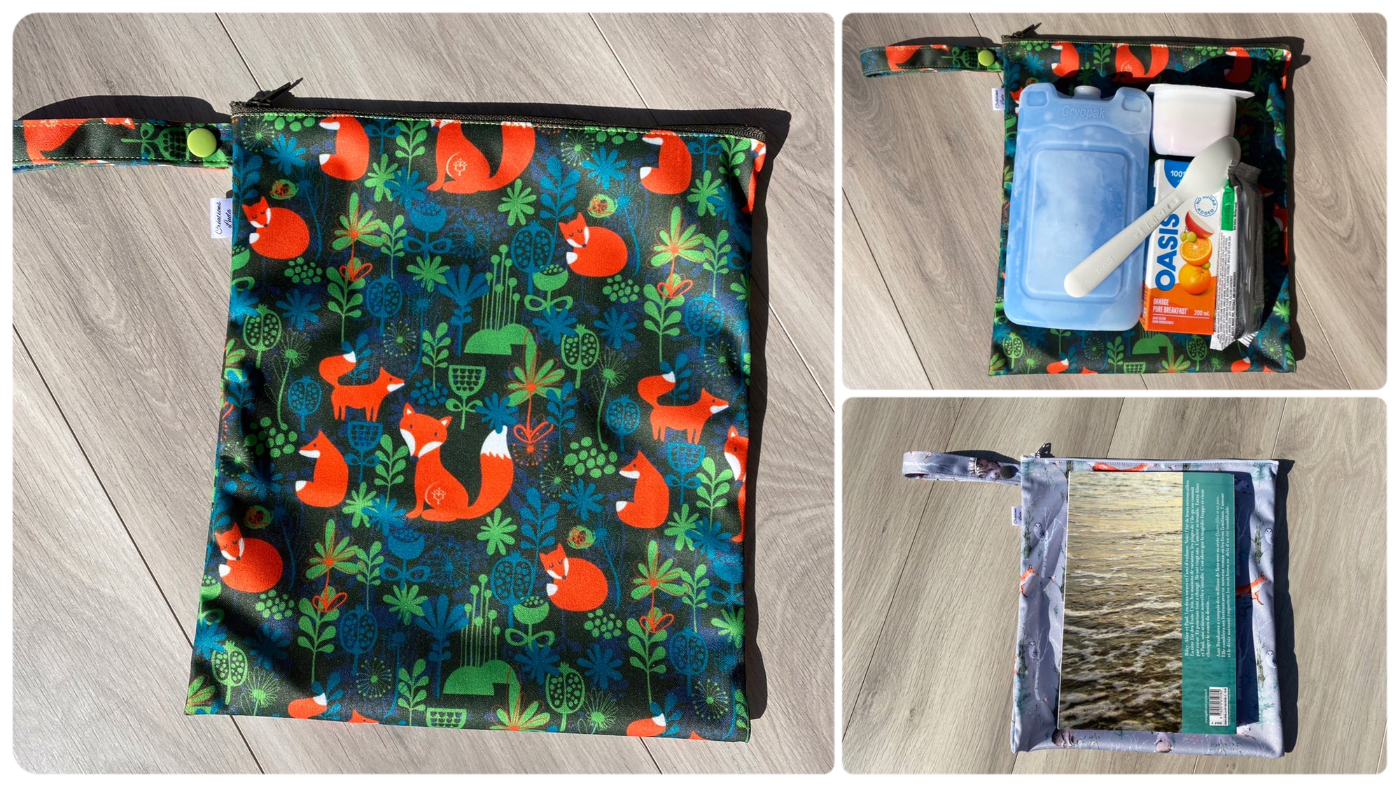 Cœurs et licornes _ sac imperméable moyen