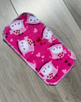 Papier toilette lavable :  hiboux roses