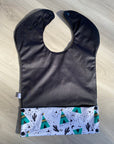 Bavette imperméable évolutive 1 à 4 ans :  noire et tipis