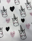 Cœurs et licornes _ sac imperméable moyen