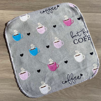 Lingettes / essuie tout/ serviettes de table en flanelle: café