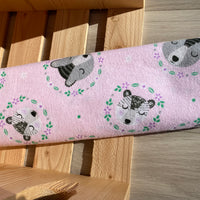 Lingettes / essuie tout / serviettes de table en flanelle : ourses fleurs