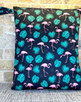 Grand sac imperméable wetbag : flamants roses