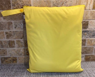 Grand sac imperméable wetbag, sac souliers, sac couches lavables, sac vêtements, sac gym : jaune citron