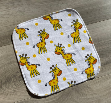 Lingettes / essuie tout / serviettes de table en flanelle : girafes